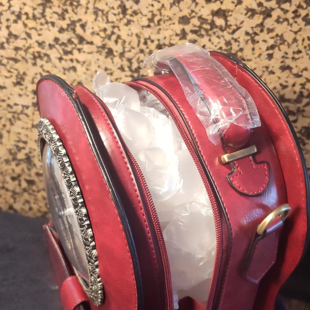Diophy Red Backpack with Clock Design - Picture 5 of 8
